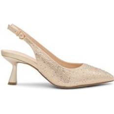 Paradox London Fiora Wide Fit Mid Slingback Shoe - Metallic Gold