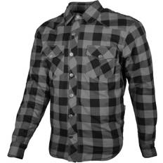 5XL Motorcykeljakker GMS Flannelskjorte Jaguar - Sort/Grå