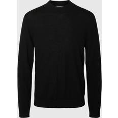Selected Homme Merinould Sweater Med Høj Hals - Sort