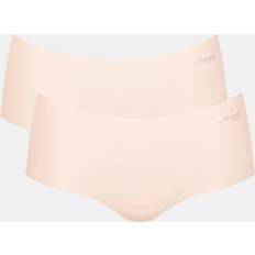 Women - Yellow Knickers Sloggi Zero Microfibre Shorts Pack of 2 - Angora Ecru