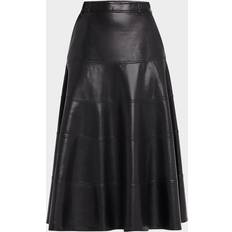 Midi Skirts - Polyurethane Cinq A Sept Vegan Leather Midi Skirt - Black