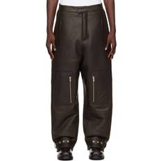 Moose Knuckles Men Trousers & Shorts Moose Knuckles Darrell Leather Pants - Brown