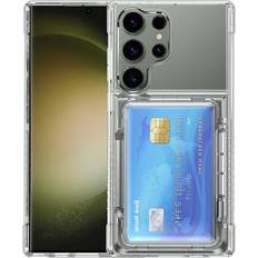 Plast - Samsung Galaxy S23 Ultra Covers med kortholder Bagcover Med Kortplads Og Stander Til Samsung S23 Ultra
