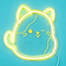 Cat Fizz Creations Neonvägglampa Cam Neon Wall Light Yellow Väggarmatur