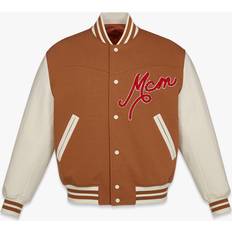 Unisex Jackets MCM Logo Embroidered Varsity Jacket - Cognac