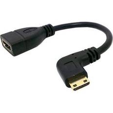 Cables Innov8 Mini HDTV 90° Left Angle Male to HDTV Female Audio Video Extension Cable 15 cm