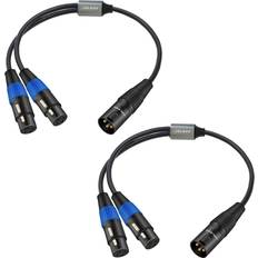 Cables Jolgoo JOLGOO XLR Splitter Cable Dual XLR Female to XLR Male Y
