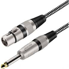 Cables KINXIYU XLR Female to 1/4 Inch TS Cable 10 FT