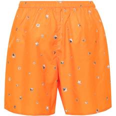 Acne Studios Swimwear Acne Studios Stud-Print Ripstop Swim Shorts - Orange