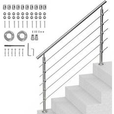 59in handrails for outdoor steps 5 crossbars staircase for porch deck