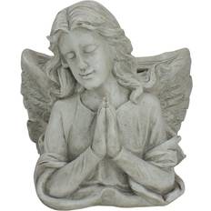 Northlight Gray Praying Angel Bust Outdoor Garden Statue Planter 11"