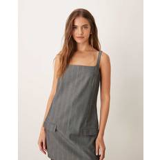 Abercrombie & Fitch Tailored Shift Dress Grey Herringbone