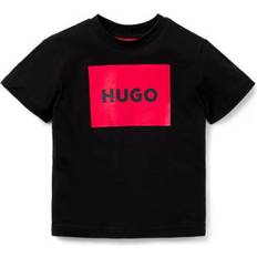 HUGO Kids' T-shirt Cotton Jersey - Squared Logo Print