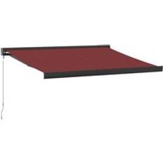 Terassmarkiser vidaXL Markis Manuellt Infällbar Vinröd 350 x 250 cm