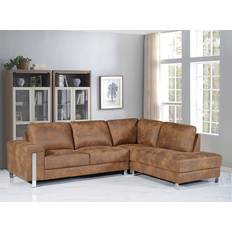 Corner Sofas on sale Metro Lane Danyeil Upholstered Corner Sectional Brown Sofa