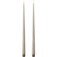 With Lighting Candles Ester & Erik 631075-01 Linen Grey Candle 15.7" 2