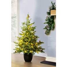 Christmas Tree World Pre-Lit Cairngorm Pine 3-4ft Green Christmas Tree