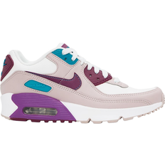 Nike Kid's Air Max 90 LTR GS - Summit White/Platinum Violet/Aquamarine/Viotech