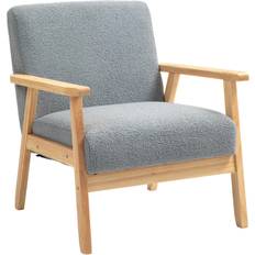 Pine Armchairs Homcom Accent Grey Armchair 72cm