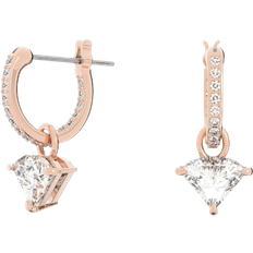 Swarovski Ortyx Drop Earrings - Rose Gold/Transparent