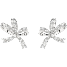 Swarovski Hyperbola Stud Earrings - Silver/Transparent