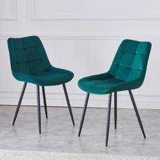 Kitchen Chairs Velvet Green Kitchen Chair 2pcs