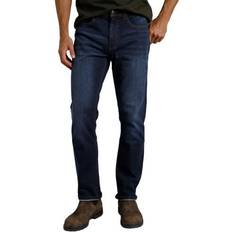 Weird Fish Men Jeans Weird Fish Mens Edward Denim Stretch Straight Jeans - Washed Black