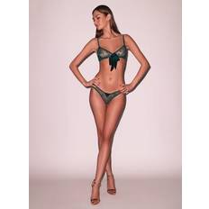 Fleur Du Mal Blue Untie Me Demi Bra - Crystal Teal
