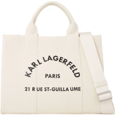 Karl Lagerfeld Rue St-guillaume Medium Square Tote Bag, Woman, Natural, Size: One size One size