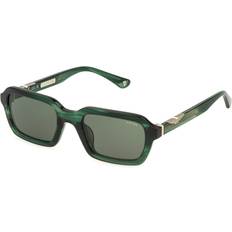 Police Adult Sunglasses Police Man SPLL14 Squared Sunglasses - Glossy Green