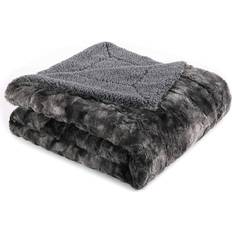 Soft Fuzzy Faux Fur Throw Blanket