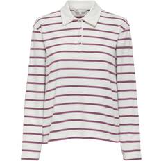 Only Onlsira Polo - White/Burgundy