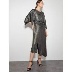Mila Drape Midi Dress - Gold