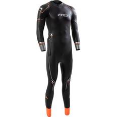 Zone3 Mens Aspire Thermal Swim Wetsuit Black/Orange-Medium Tall