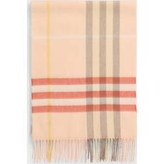 Burberry Check Cashmere Scarf - White