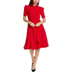 Rayon Kleding Nanette Lepore Midi Shirtdress - Red