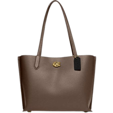 Coach Willow Tote Bag - Refined Pebble Leather/Brass/Dark Stone