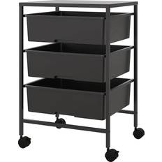 Homcom Rullbord Homcom Homcom Rollwagen mit 3 Etagen 60.5 cm Servierwagen