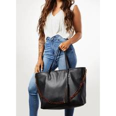 Tushbaby Vegan Leather Handbag - Black