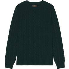 Jumpers Beams Plus Crew Cable Sweater - Green