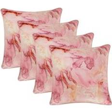 Pink Cushion Covers OHS Marble Matte Velvet Covers 45cm x 45cm Set of 4 Cushion Cover Pink