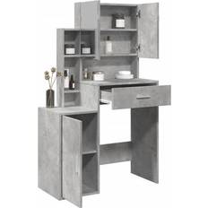vidaXL 848237 Concrete Grey Sminkbord 35x80cm