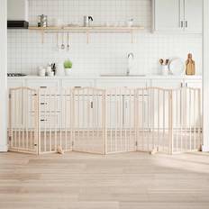 vidaXL Natural Foldable Pet Gate 50 x 90 x 2 cm