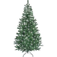 Christmas Trees Shatchi Pre-Lit Artificial Green Christmas Tree 180cm