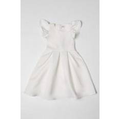 Coast Frill Sleeve Bow Back Satin Dress - Ivory