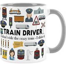 Home Train Driver Mug Grey Ceramic Cup & Mug