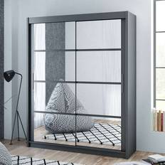 Fibreboards Clothing Storage Dakota Grey Wardrobe 160x215cm