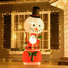Homcom 8ft Christmas Inflatable Santa Claus Balloon