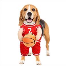 Pets None Hauzan Dog Basketball Costume with Ball