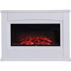 Living and Home White Electric Fireplace 87.6 x 28.8 x 122cm